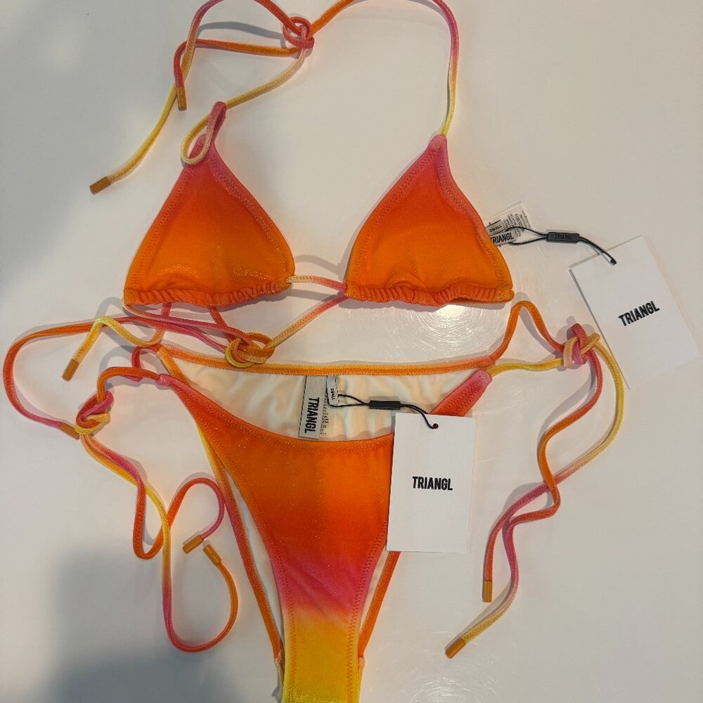 NWT Triangl VINCA - BOSANA Ombre Velvet Triangle Bikini Set